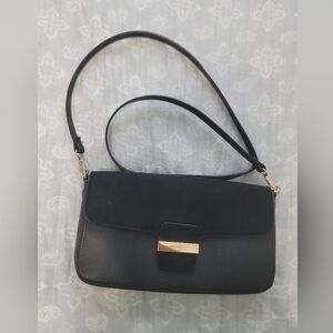 H&M Black Shoulder Bag with Gold Accent
